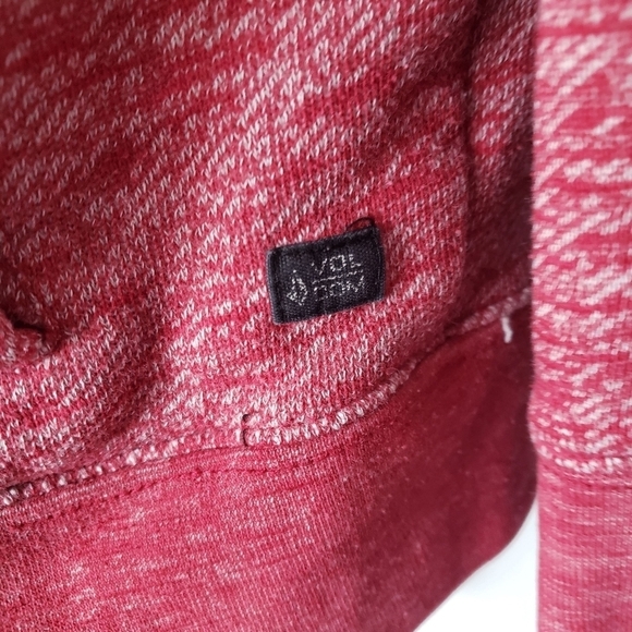 Volcom Women's Small Heather Red Jacket Full Zip Hooded Skater Casual - Picture 2 of 8